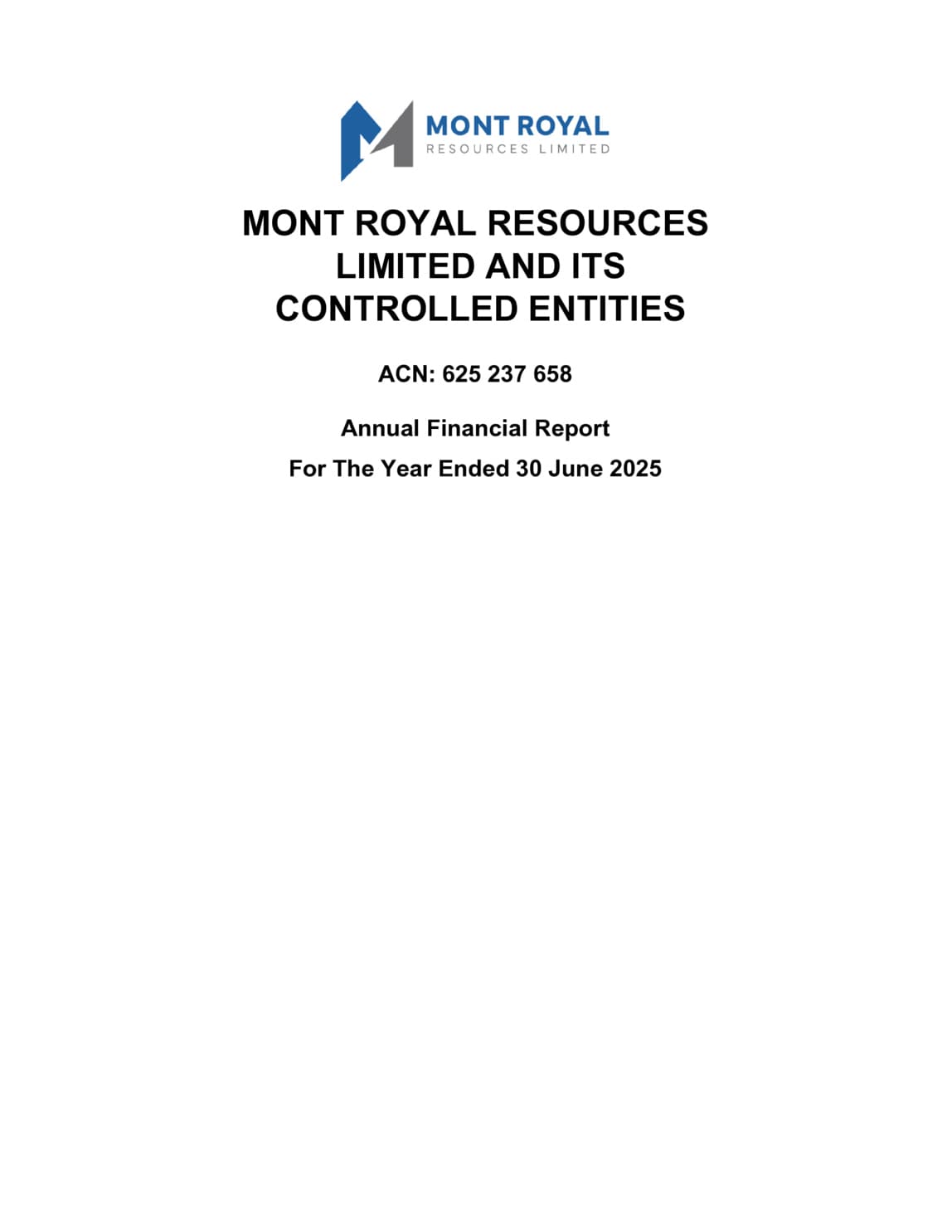 Annual Financial Report 30 June 2025