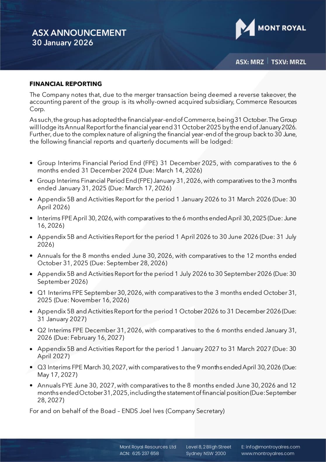 Annual Report to shareholders - 31 October 2025